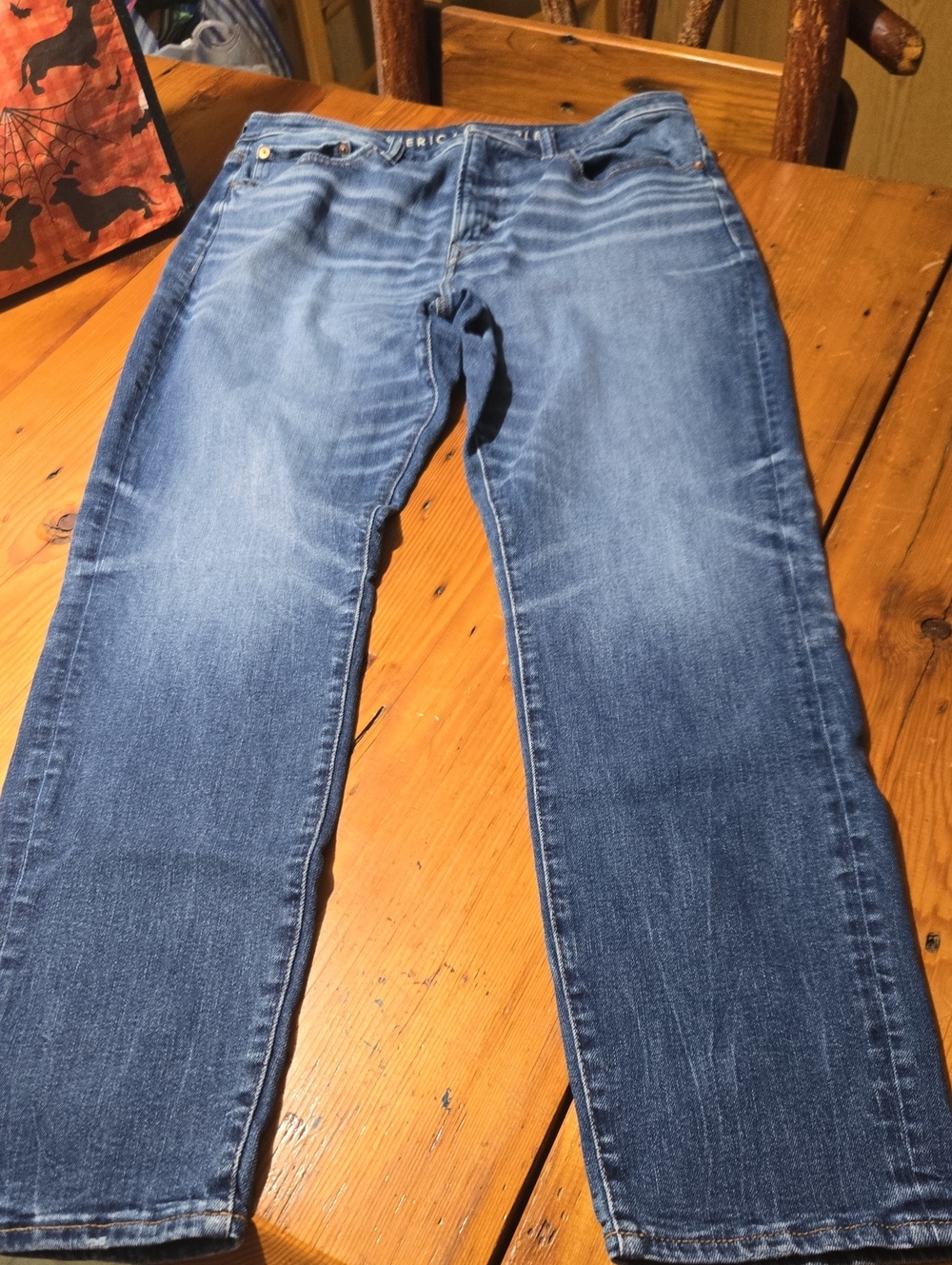 American Eagle Outfitters Straight Leg Blue Jeans Athletic Fit Sz 32x32